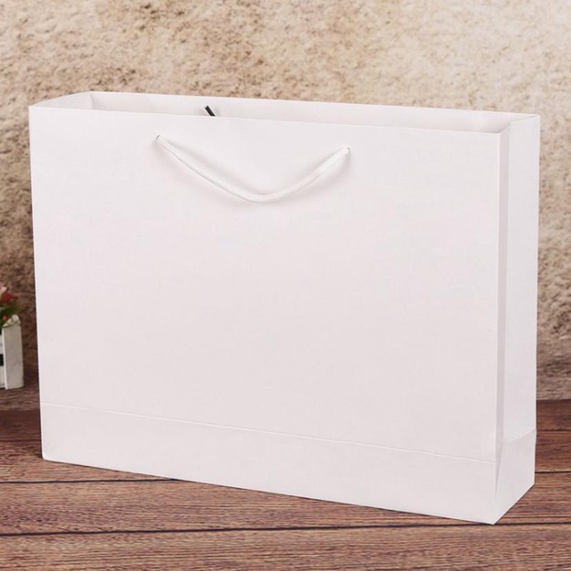 무지 가로형 화이트 종이 쇼핑백 28x20cm 선물 봉투