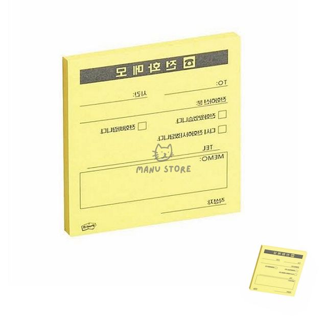 미니메모지 점착식메모지 포스트잇 노트 전화메모 68x74mm