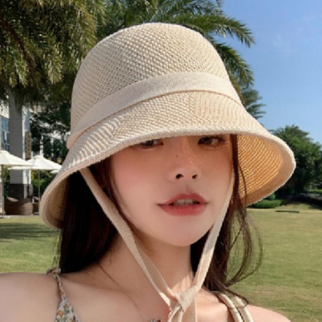 여름 여성 바캉스 버킷햇 사파리 밀짚 벙거지 패션모자
