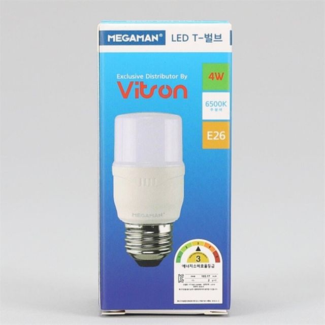 T벌브 LED MEGA 4W 주광 벌브전구 볼전구 업소용조명