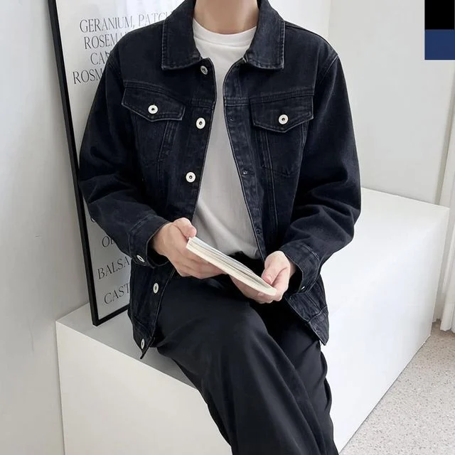 남자청자켓 청 가을 슬림핏 이너 워싱 데님자켓 여름