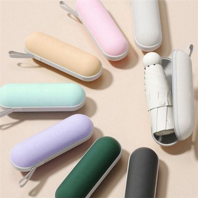 접이식 양산 접는 휴대용 양산 솔리드 가벼운 암막 휴대 겸용 비오는날 초경량 여행용 콤팩트 자외선