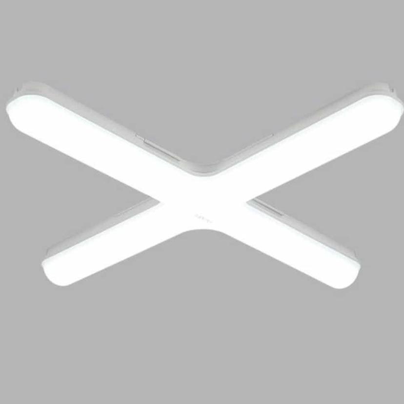 LED 십자 등기구 60W 주광색 일자 형광등 램프 교체
