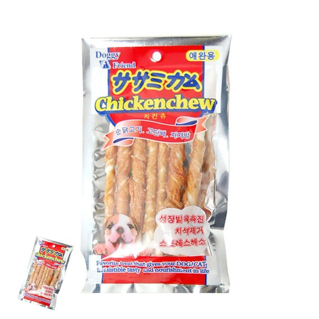 강아지닭고기간식 개간식 치킨츄 스틱 6P 강아지 간식