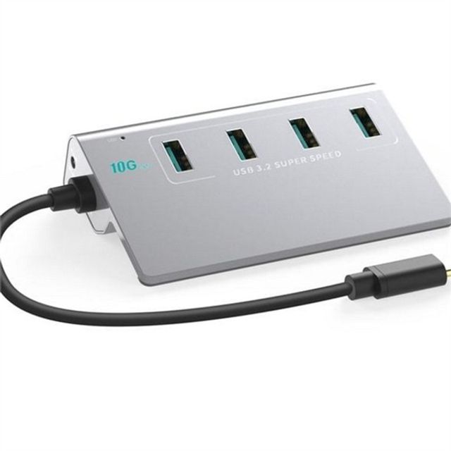 멀티 usb c 타입 허브 사선형 usb 허브 스탠드 유전원