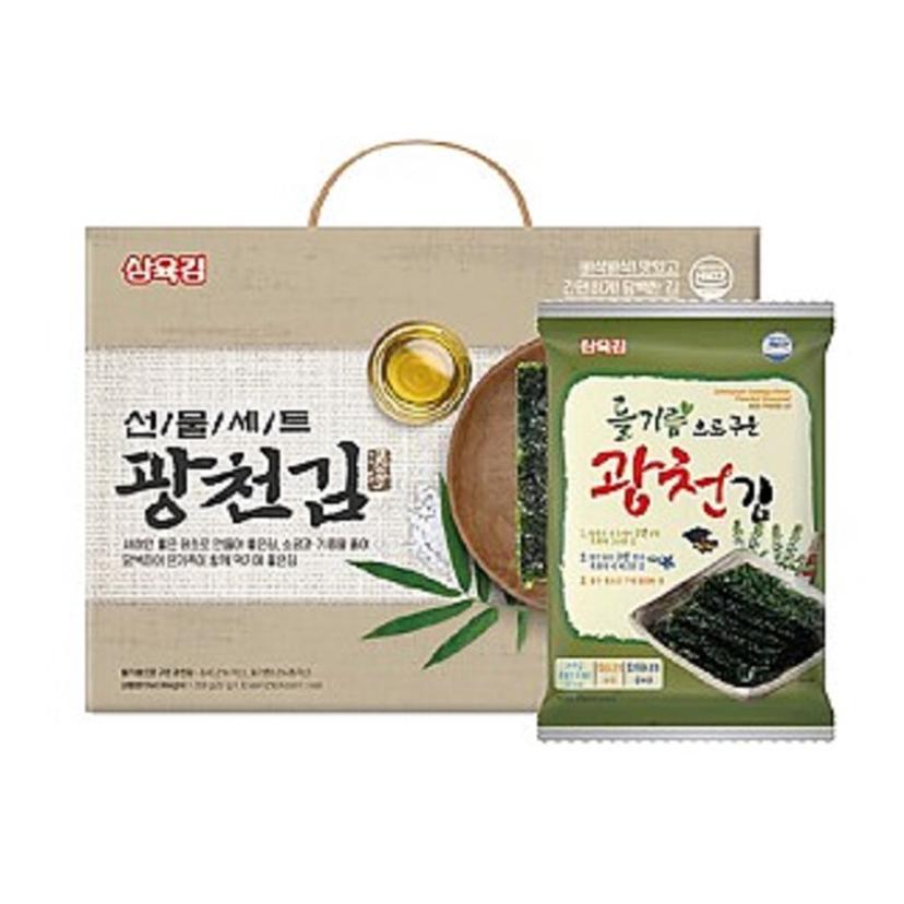 삼육 광천김 1호 세트 - 들기름 전장김 10봉 선물세트