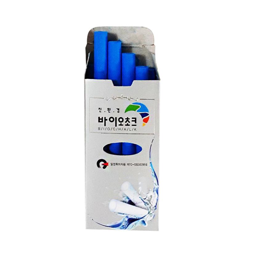 바이오 워터 초크 파랑색 10본 - 워터초크 칠판용 분필