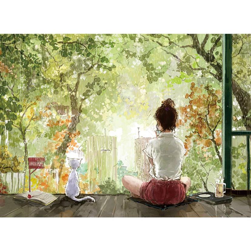 500피스 직소퍼즐 - 비 내리는 풍경 감성 퍼즐