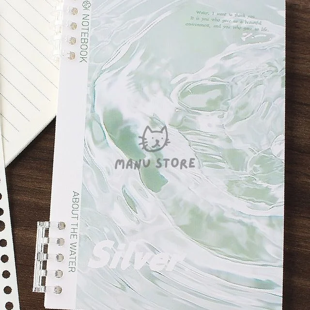 유선노트 낙서장 A5 유선 노트 2p세트 60매 실버