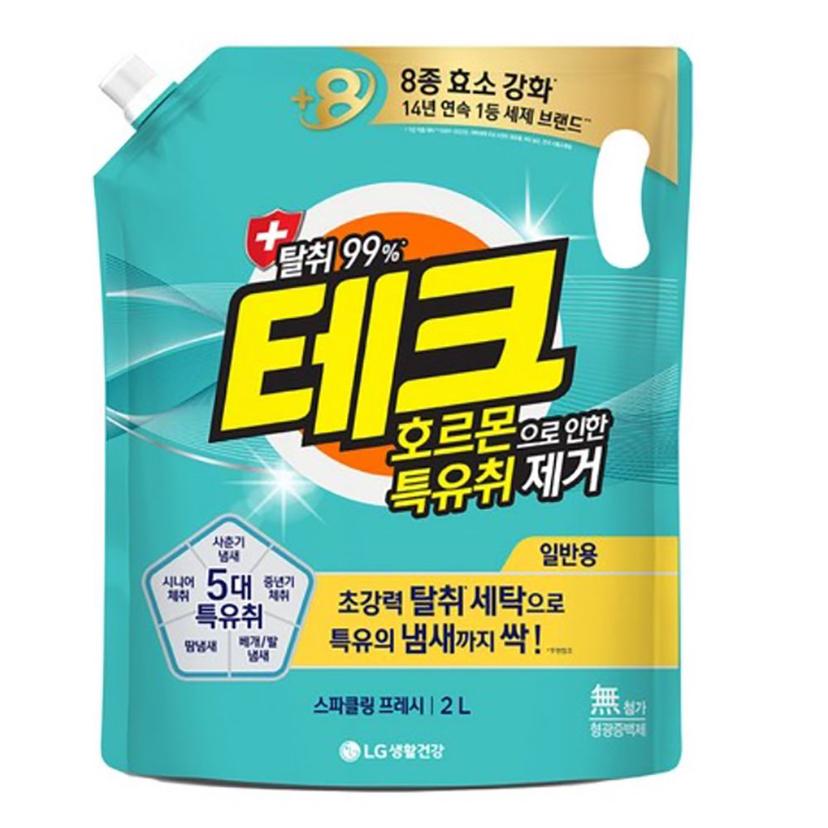 테크 특유취 제거 액체 세제 리필 일반용 2L