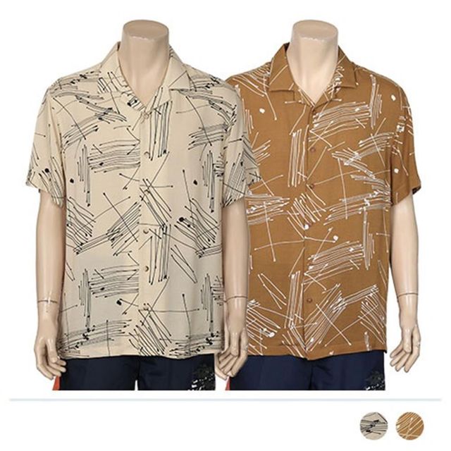 데일리 정장남방 남자 빅사이즈 남녀공용 스트라이프