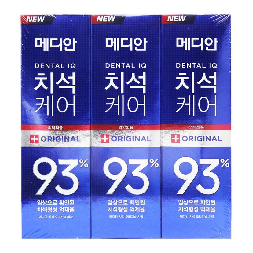 메디안 치석 케어 오리지널 120g 3개입 - 강력 치석 관리 치약