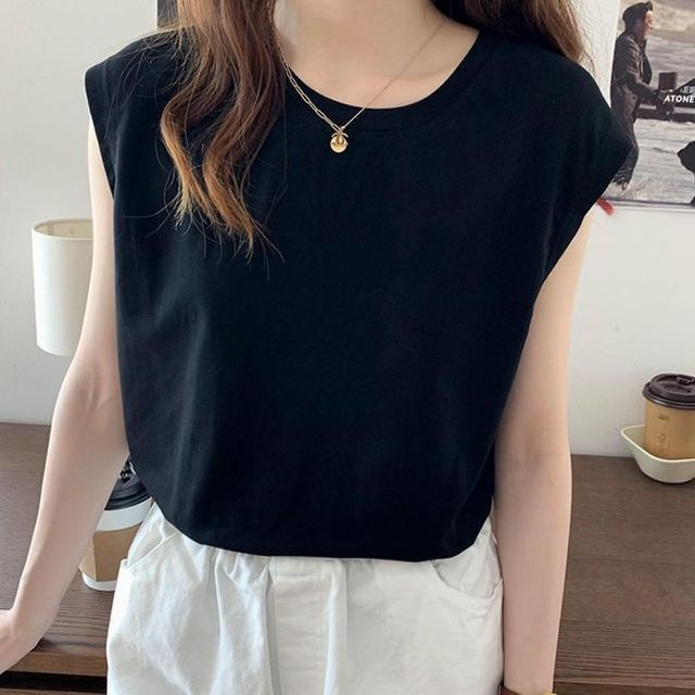 여성 나시 루즈핏 이너티, 민소매 슬리브리스탑