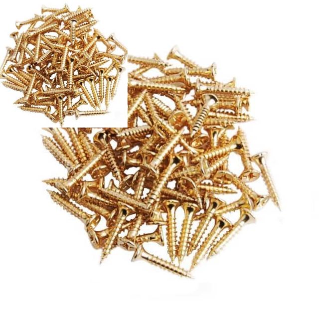 소포장 피스 3.5mmX15mm 금색 피스못 기리피스 직결피스 나무피스