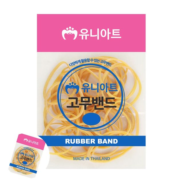 애기고무줄 헤어고무줄 노랑 고무줄 7cmx3mm