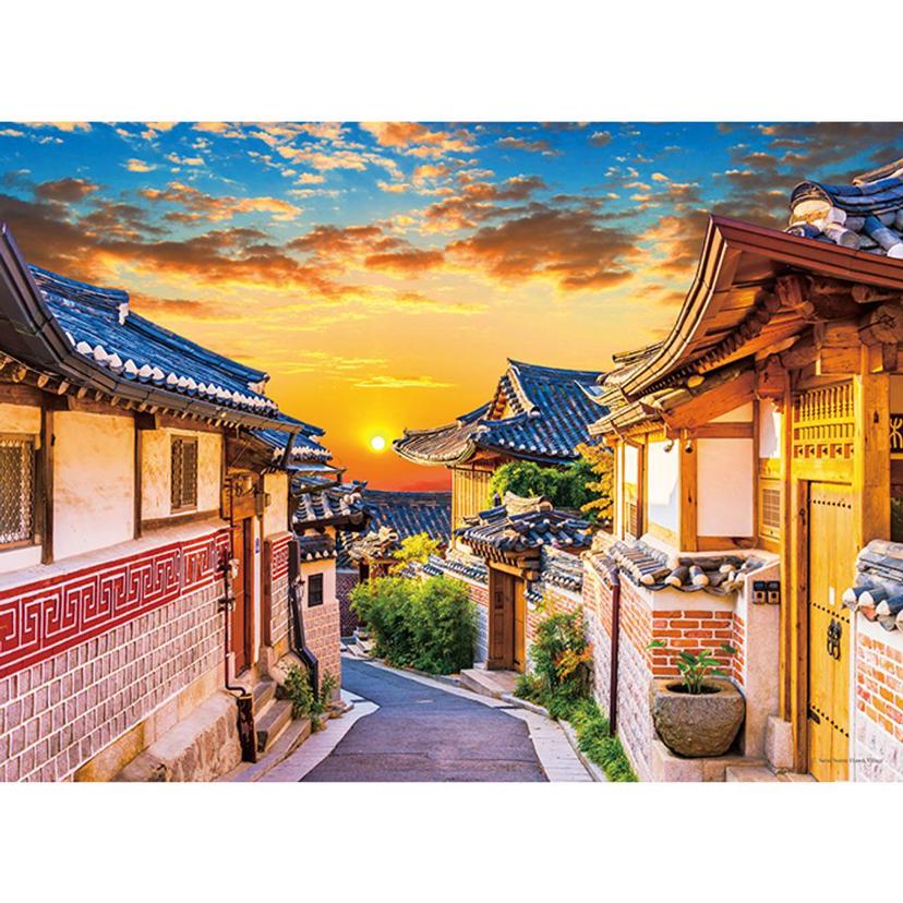500피스 직소 퍼즐 한옥마을의 일몰 풍경 퍼즐