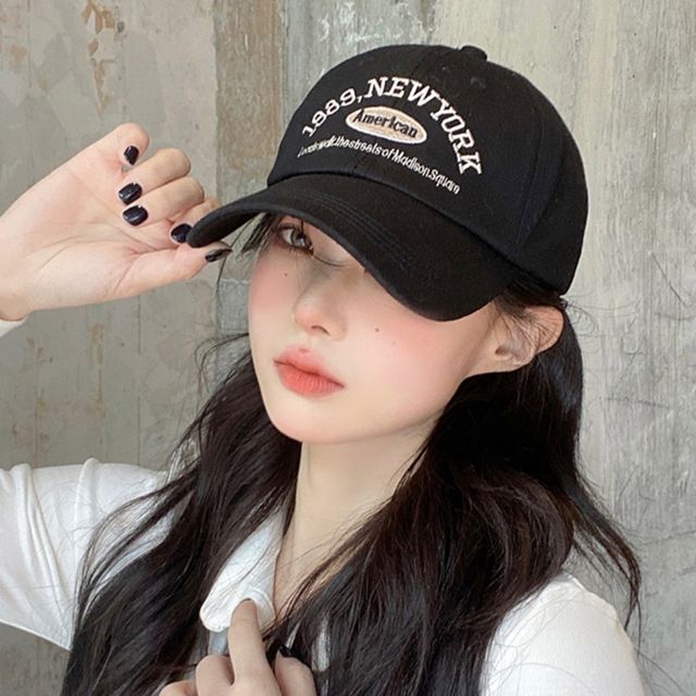 데일리 깔끔한 1989 레터링 볼캡 야구 모자 무지 스타일