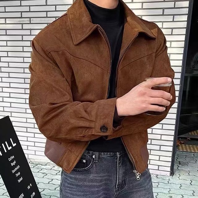 남성 캐주얼 스웨이드 블루종 재킷 가을 간절기 아우터