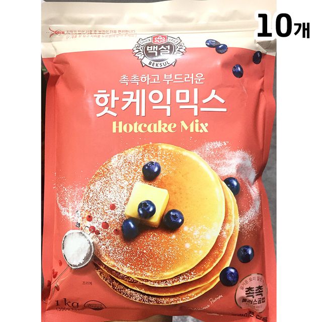 핫케익가루 백설 1K X10 팩 - 대용량 팬케이크 믹스