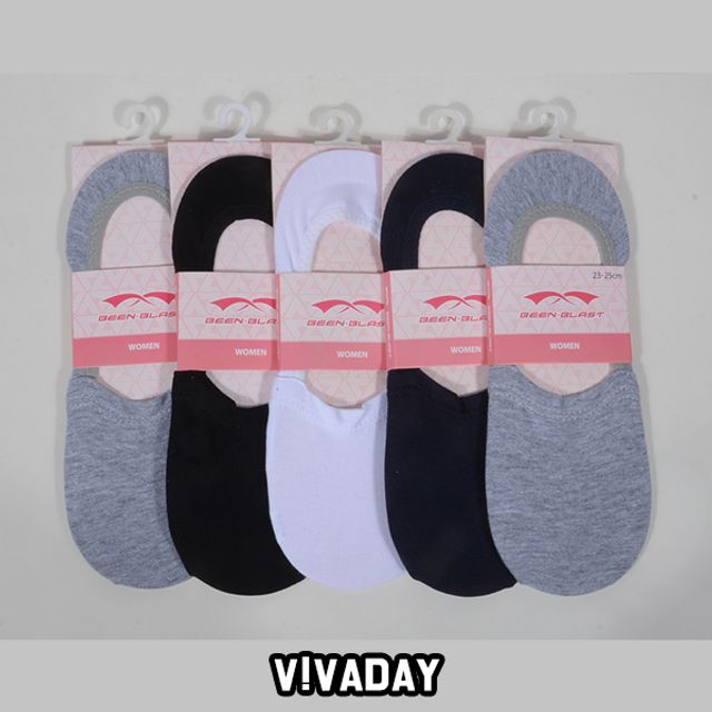 VIVADAY 솔리드 여성덧신 5켤레 임의배송 - 심플하고 실용적인 기본 덧신