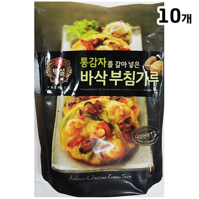 통감자 부침가루 백설 1K X10 - 대용량 업소용 부침개 전문 재료
