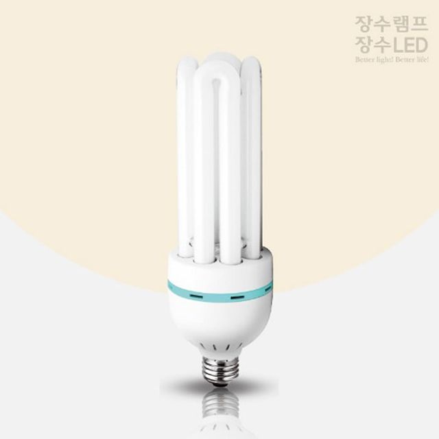 장수램프 고와트 삼파장 EL 형광다마 55W 전구색 E26