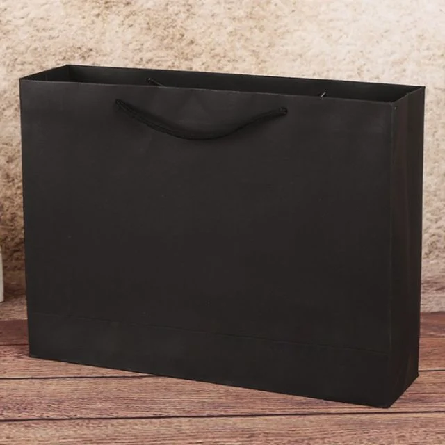무지 가로형 쇼핑백(블랙)(30x25cm)종이쇼핑백