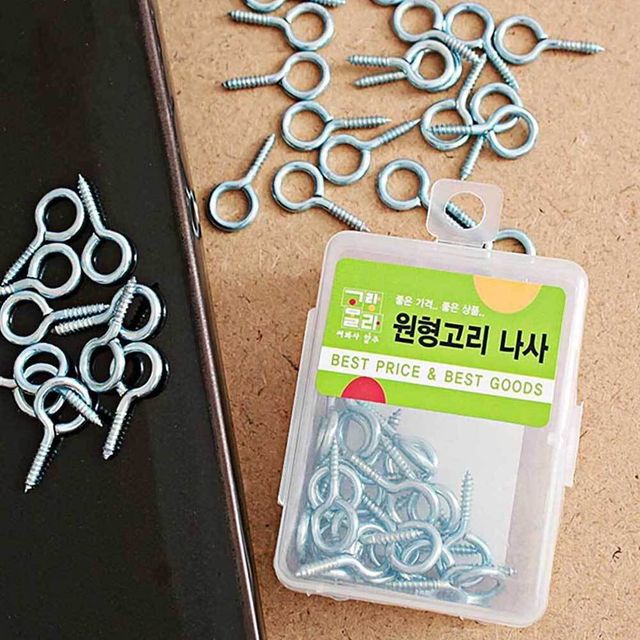 원형 고리 나사 와이어 나사못 공구 피스 용품