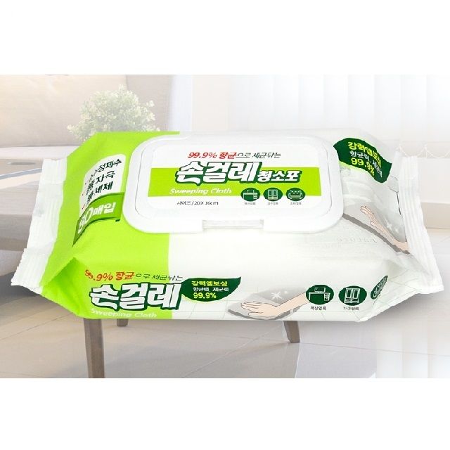 손걸레 청소포 80매 캡형, 물티슈 물걸레 바닥청소