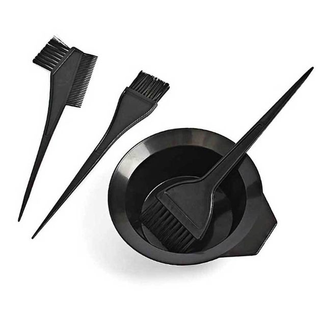 4종 염색도구 세트 브러쉬 솔 붓 빗 셀프염색 필수템