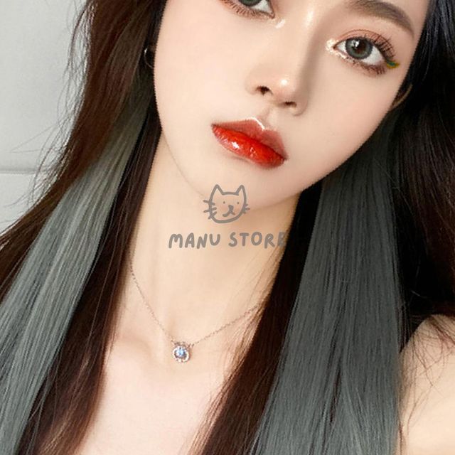 볼륨가발 인모 브릿지 헤어피스 5p세트 애쉬그레이