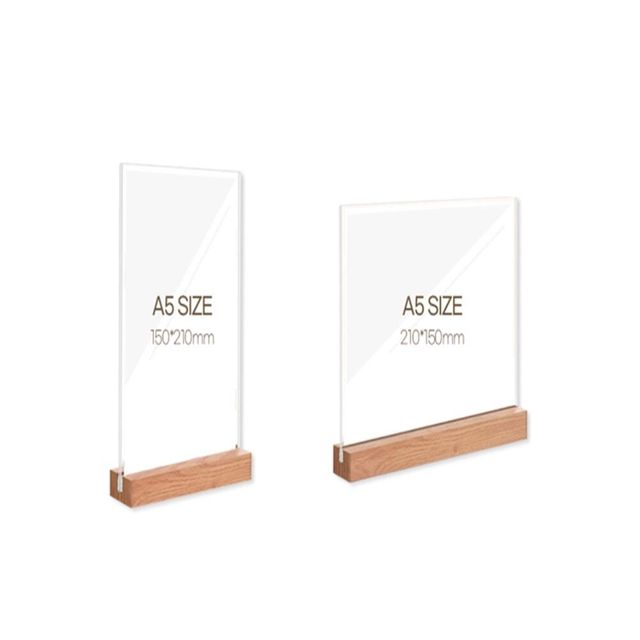 A5 아크릴 가격표 테이블메뉴판 메뉴거치대 우드메뉴판