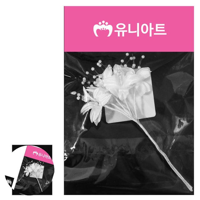 조화 조화한송이 구슬꽃 DIY 백색