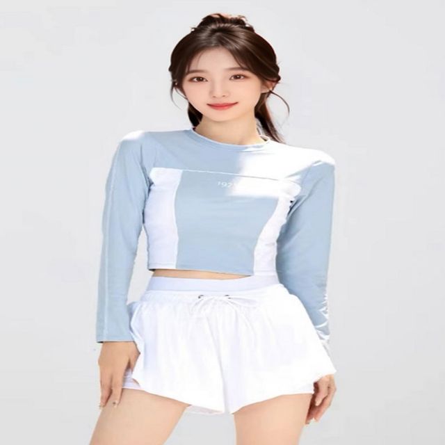 여성 군살커버 수영복 세트 캡내장 속바지2in1