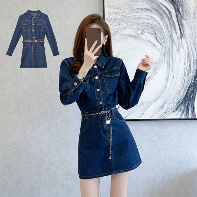 온나핏 진청스커트원피스 미니원피스 데일리원피스 내