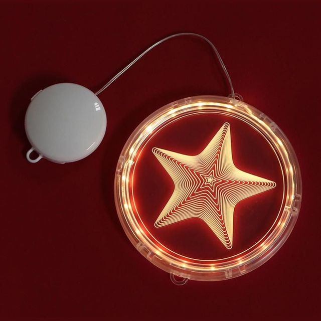 LED 아크릴 장식전구 웜색 별모양