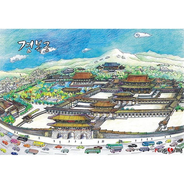 67피스 직소퍼즐 경복궁 미니 - 허니컴퍼즐 한국 전통 궁궐 퍼즐
