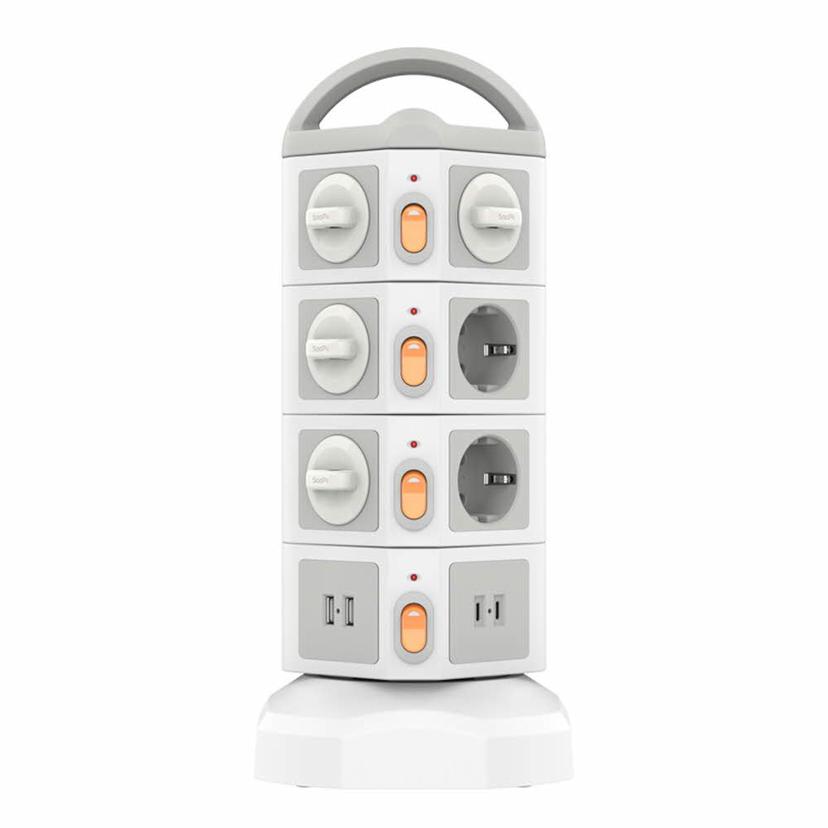 4000W 고용량 14구 USB 멀티탭 2M 배선 차단 TPS14