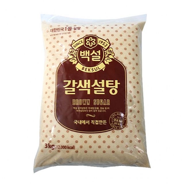 백설 갈색설탕 3kg - 요리의 풍미를 더하는 대용량 설탕