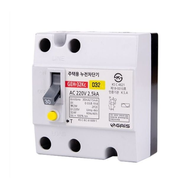 G주택용 누전차단기 30A 대 2.5kA GEH-32KC 가정집차단기 집누전차단기 누전차단기30A