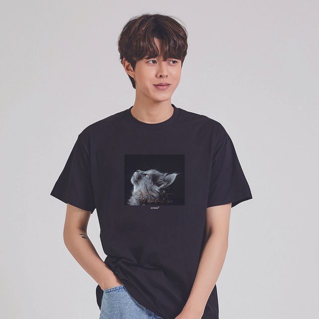 남성 오버핏 반팔티 빅사이즈, 스트릿 반팔 티셔츠