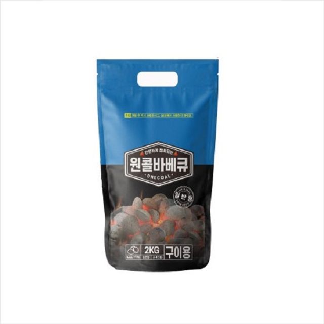원콜 바베큐 숯 일반형 2kg 캠핑 구이용 연료