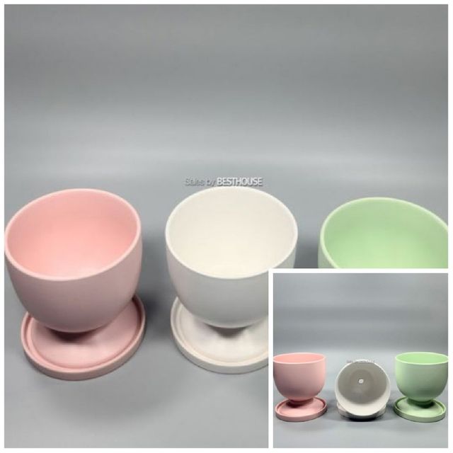 도기 화분 콤포트 16x17cm 무광 식물화분 거실화분 원예용품 카페화분