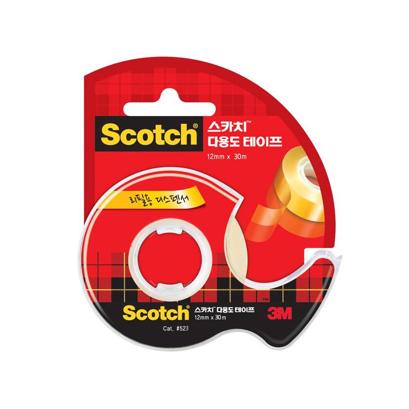 3M 스카치 투명 테이프 523D 12mm x 30m 포장용