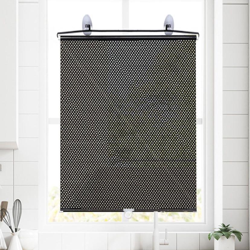 롤 블라인드 암막 도트블랙 65x125cm 방염 창문스크린