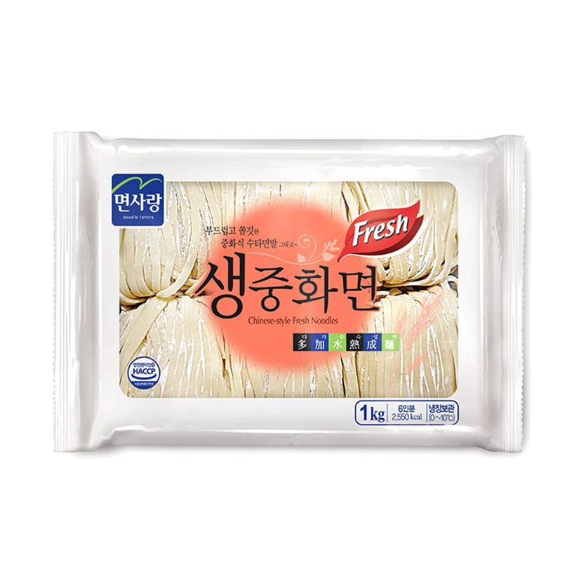 면사랑 생 중화면 1kg 쫄깃한 면발 업소용 가정용