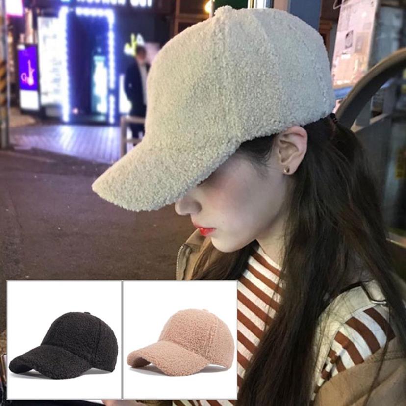 남녀공용 뽀글이 겨울 캡모자 보온 야구 모자