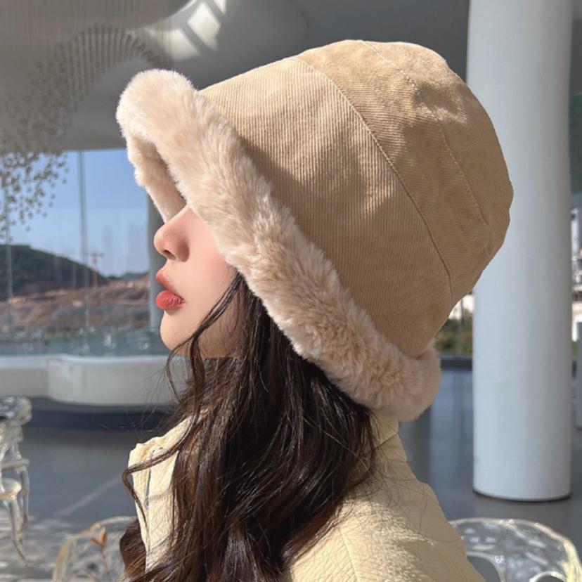 여성 겨울 털모자 벙거지 버킷햇 방한 모자