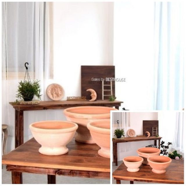 이탈리아 토분 쵸톨라 피렌제볼 수국 30x16cm 야외화분 베란다화분 정원화분 실내화분