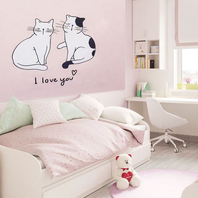 고양이 벽포스터 L 사이즈, 침실 인테리어 장식 그림